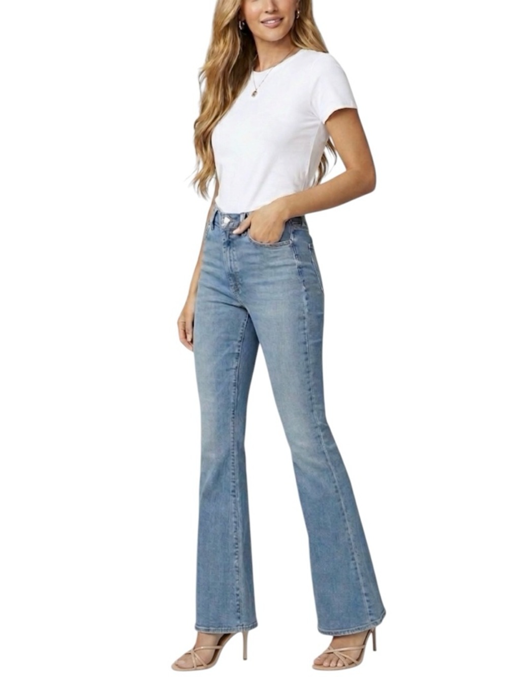 Hudson Holly Flare Jeans High Rise Premium Denim 29